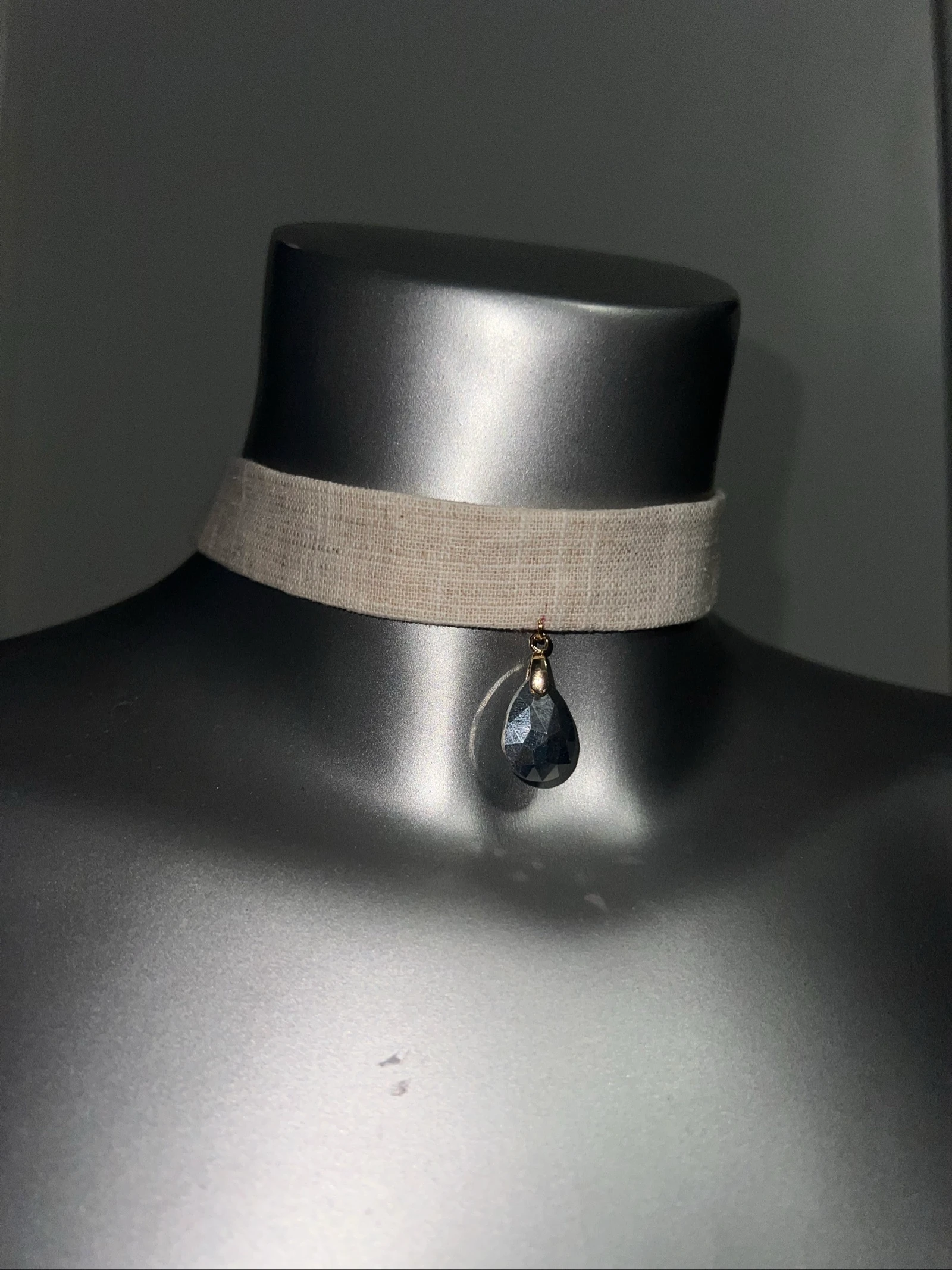 Choker lin avec pendant – photo 2